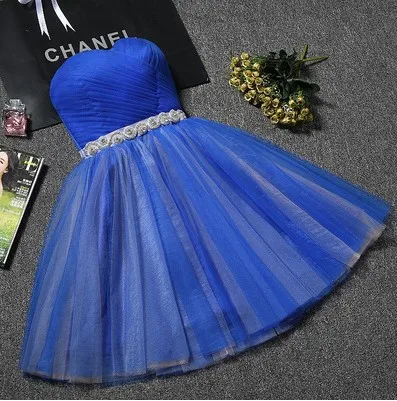 Красивые кружевные розовые кружевные вечерние платья, короткие милые длинные платья с сердечками для выпускного вечера, отражающие платья размера плюс вечерние платья - Цвет: Синий