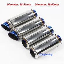 

Inlet 51mm 60mm Motorcycle Exhaust Pipe Muffler Stainless Steel Racing Sport Motorcycle Exhaust Pipe with Laser Marking EX097