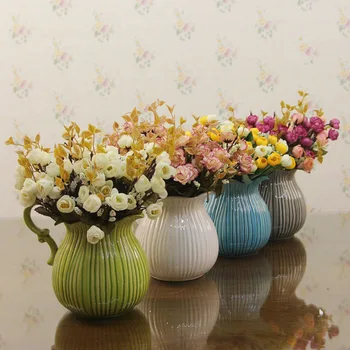 

European vase Joker ceramic vase Mediterranean monaural vase American tea table table decoration milk pot vase