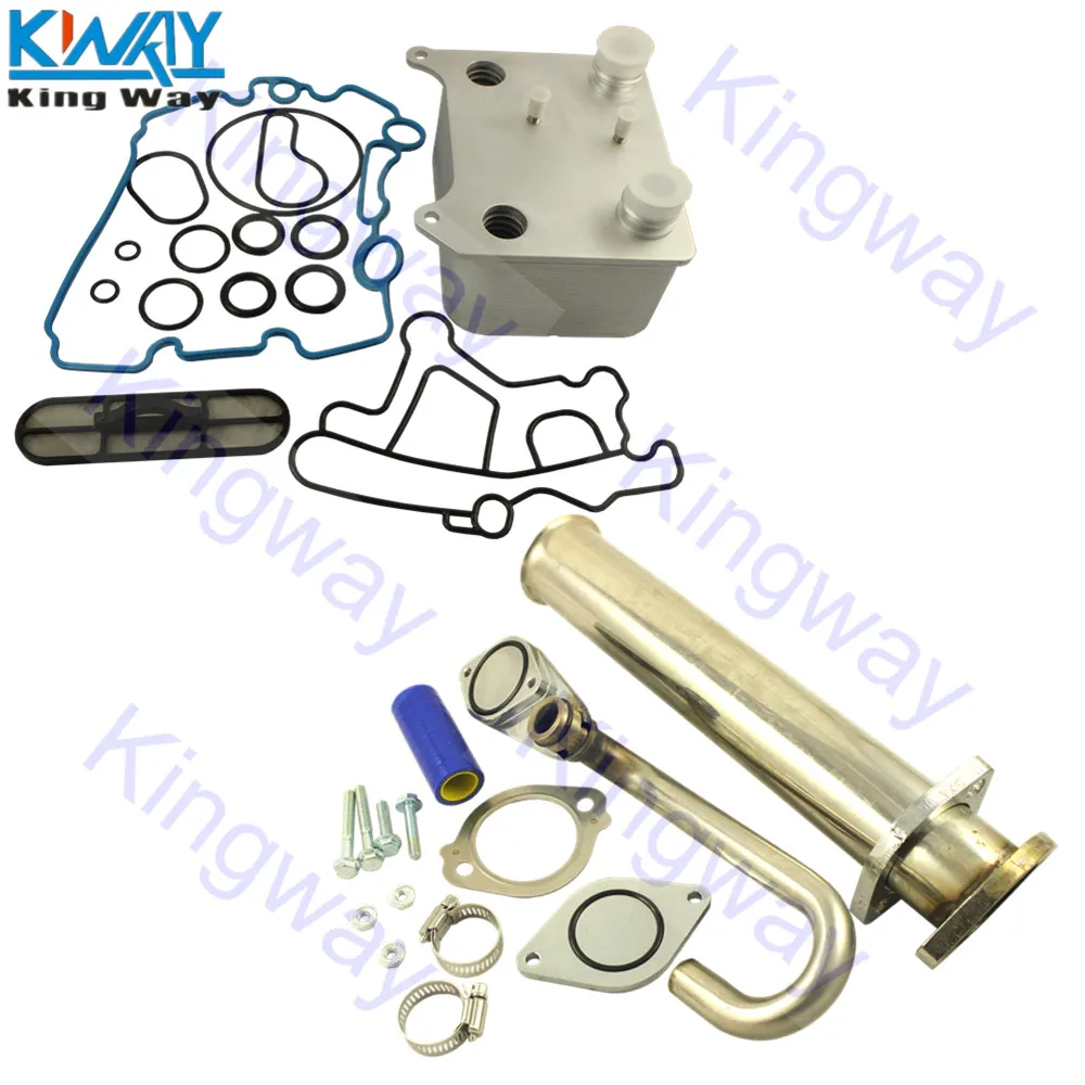 FREE SHIPPING King Way EGR Delete Ki & Oil Cooler Kit For 2003 07 Ford
