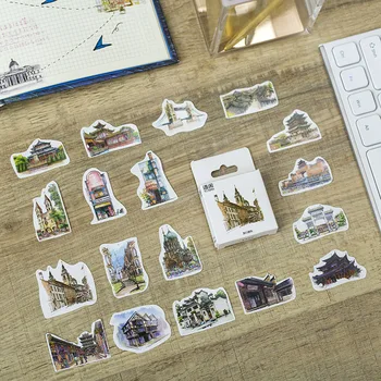 

2packs/lot Travel World Transparent Stickers Handbook DIY Decoration Diary Packing Sealing Sticker Paper Stickers Scrapbooking
