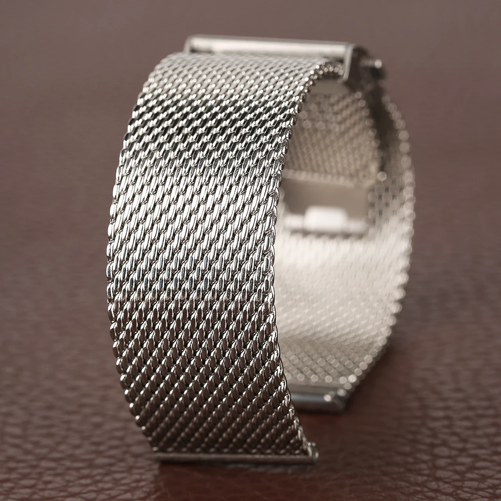 2018 New Arrival 182022mm Black Silver Watch Band Replace Stainless Steel Bangle Band High Qulity Bracelet for Women Men (21)