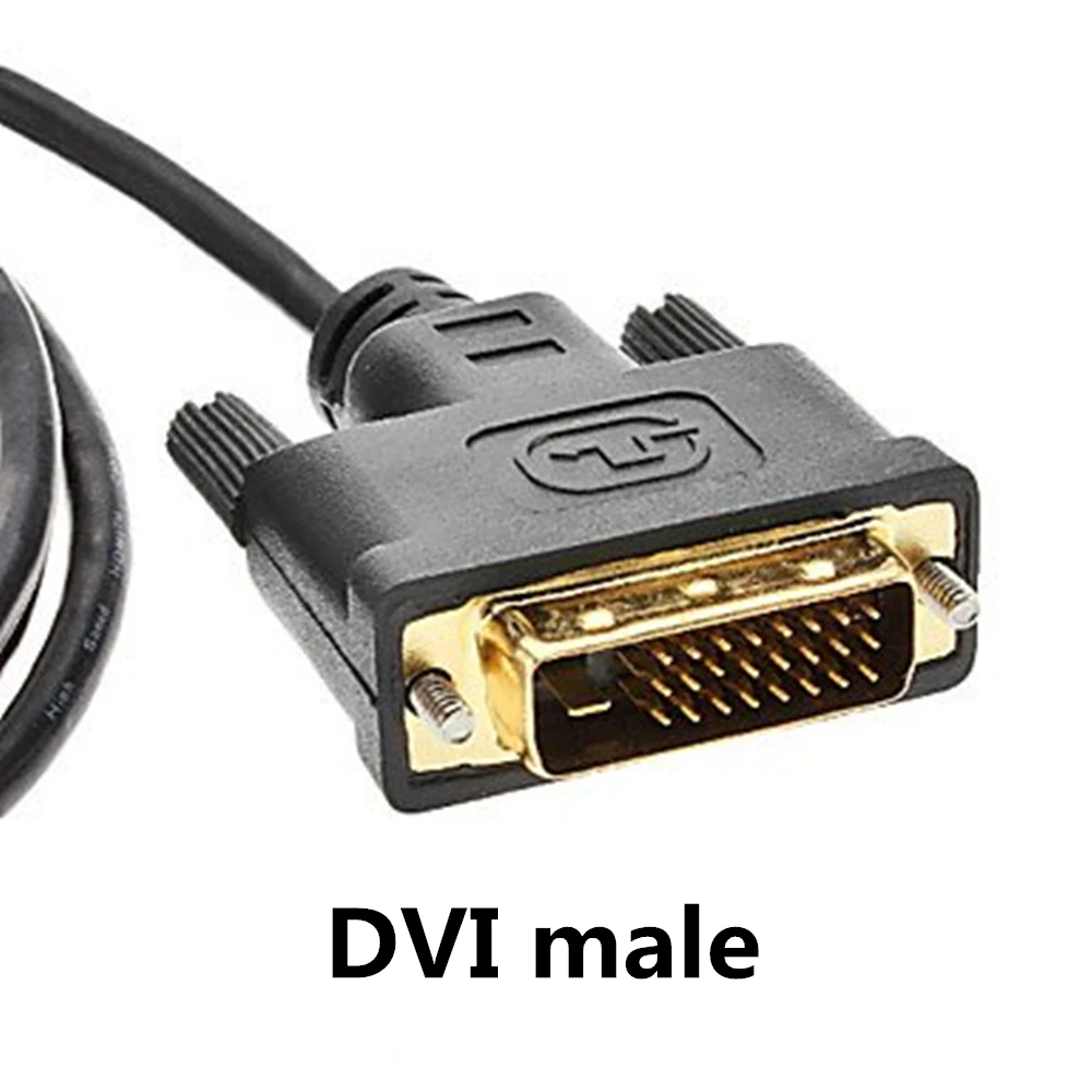 Micro кабель HDMI-DVI Plug and Play анти-износ сильная гибкость DVI-D 24+ 1 контактный кабель 1 м 1,8 м для ПК планшета ТВ камеры