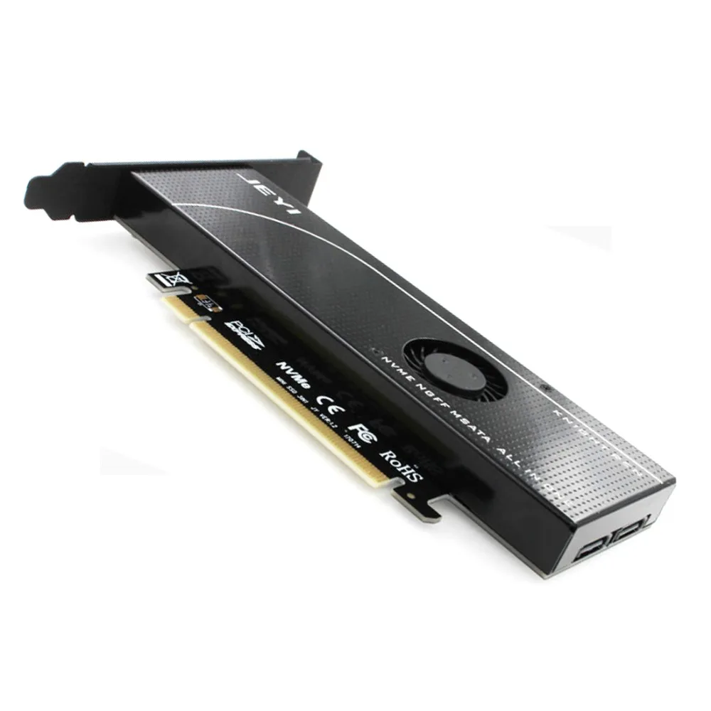  JEYI RITTER PCIE3.0 NVME Adapter x16 PCI-E M.2 2280 Aluminium Blatt Wärmeleitfähigkeit Silizium Waf