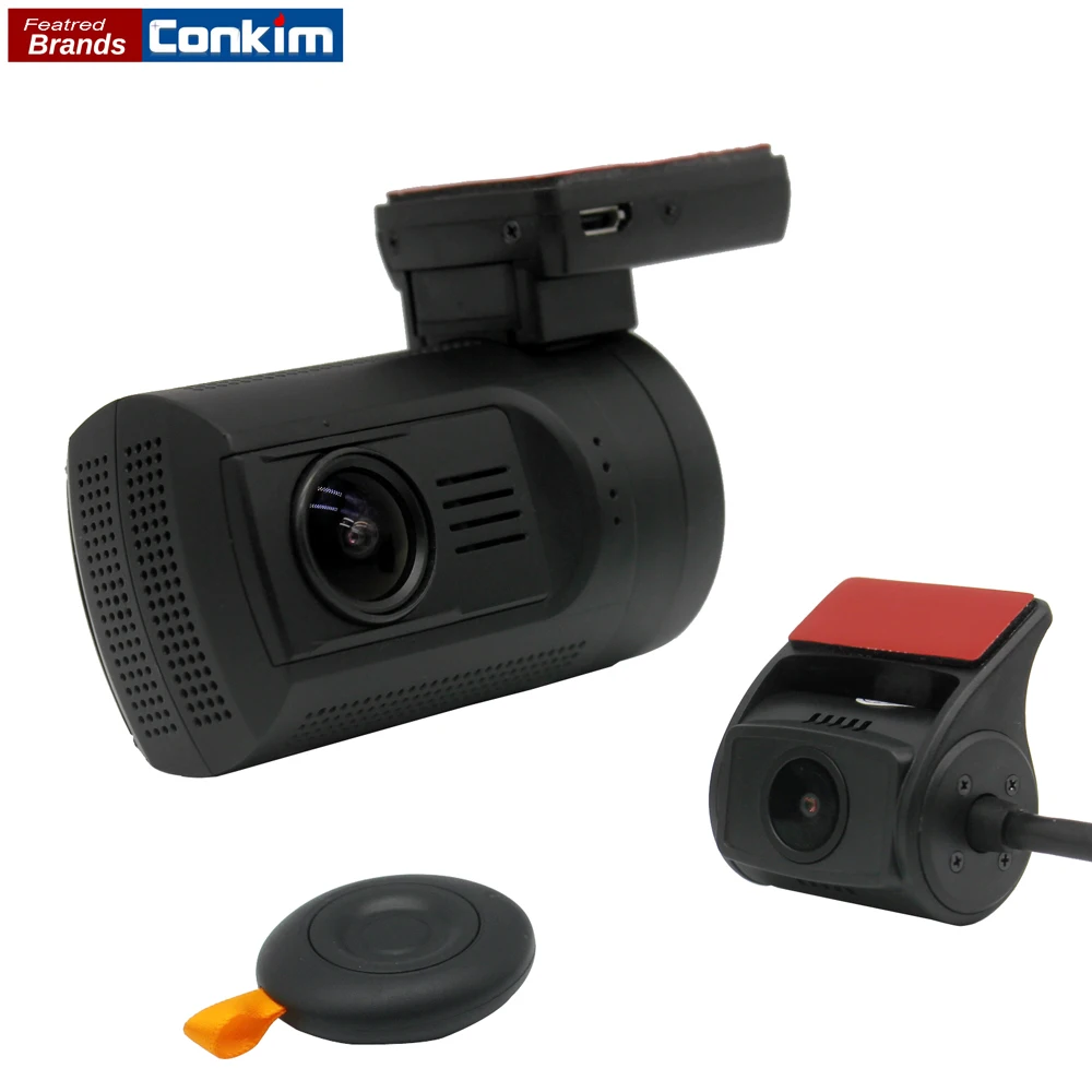 Conkim Dual Lens Car Dash Camera GPS DVR Front 1080P FHD+Rear Camera 1080P FHD Parking Guard Auto Registrar Mini 0906 Novatek