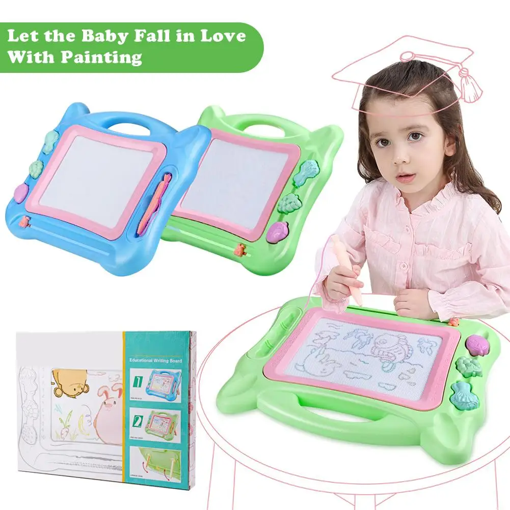 

Kids Toys Drawing Board Magnetic Magic Board Erasable Drawing Board With 3 Shape Seal Graffiti Sketch Pad Blackboard