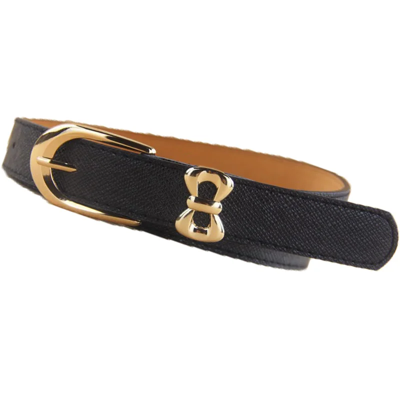 Fashion belt women bowknot buckle genuine leather all match dress direction female belts,women's