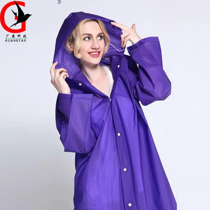 EVA Transparent lovely raincoat Raincoat With Hood Waterproof Women