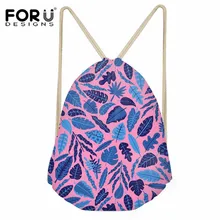 FORUDESIGNS/сумка на плечо с принтом джунглей Fever, Модный маленький рюкзак на веревках для девочек, женская школьная сумка для мальчиков, мешок