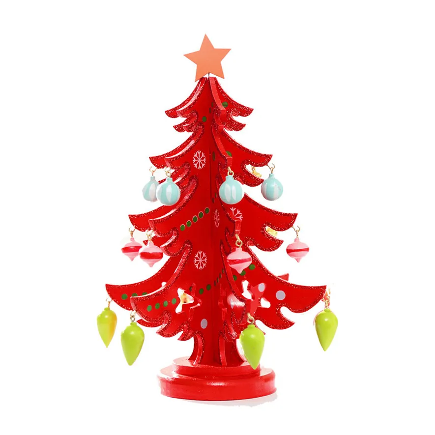 3D деревянная сборка новогодняя елка, для дома украшения спальни подарки DIY* natal navidad Рождество* 23 Горячая Распродажа