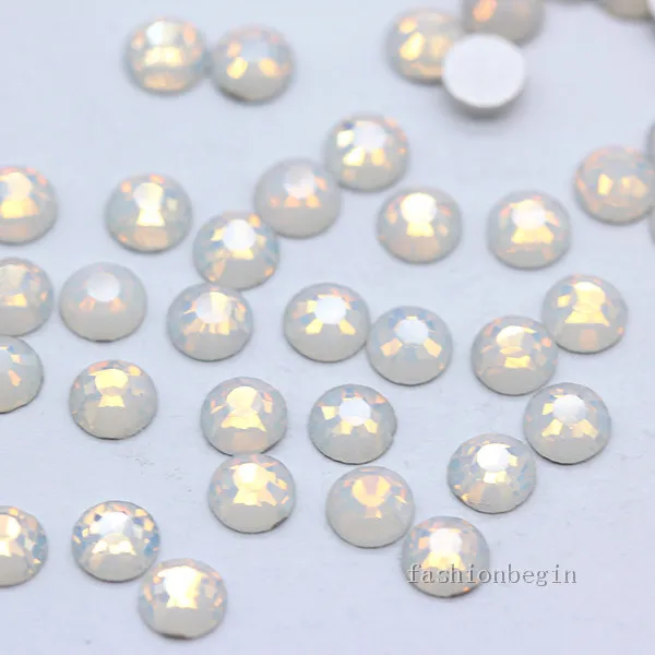 

ss3 4 5 ss6 ss8 ss10 ss12 ss16 ss20 ss30 white opal crystal Flatback rhinestones Non hotfix Nail Art Decoration DIY jewels beads