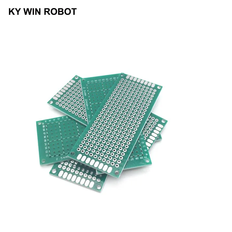아두이노용 범용 인쇄 회로 기판 프로토보드, PCB 단면 프로토타입, 3x7cm, 30x70mm, 5 개