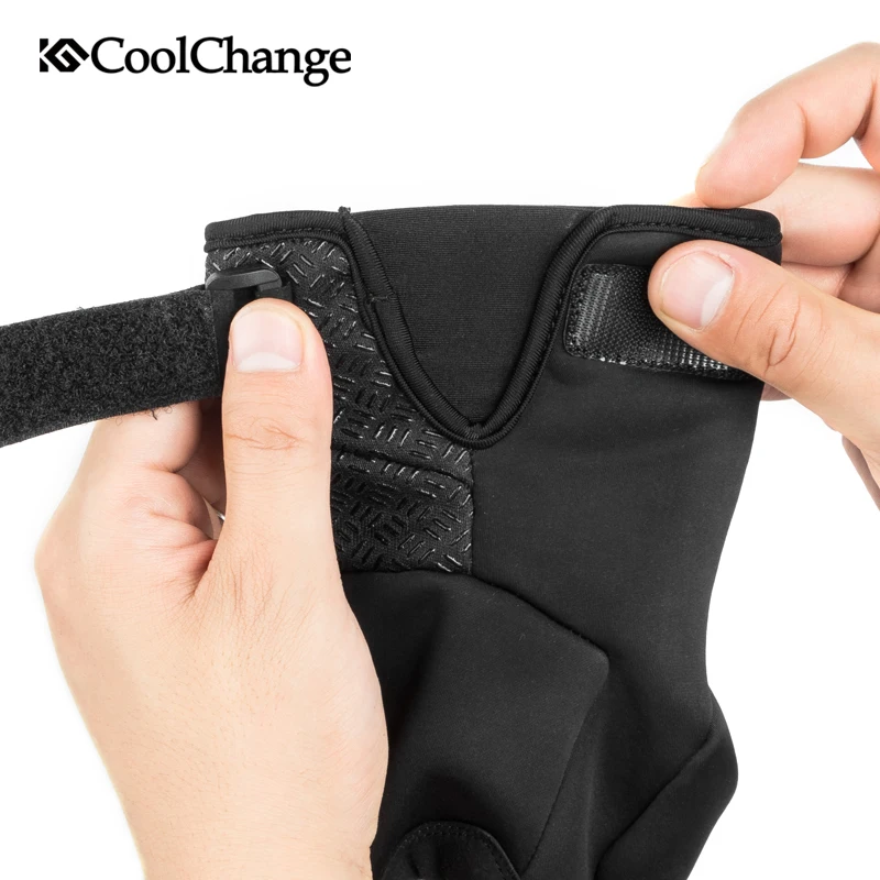 Зимние велосипедные перчатки CoolChange теплые ветрозащитные для занятий спортом на