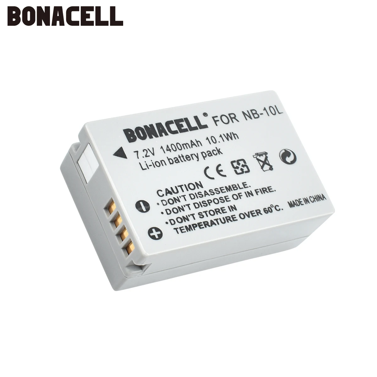 Bonacell 7,2 V 1400 мА/ч, NB-10L NB10L NB 10L батареи для Canon G1X G15 G16 SX40HS SX50HS SX60HS SX40 SX50 SX60 HS Bateria L10 - Цвет: 1 Pack Battery