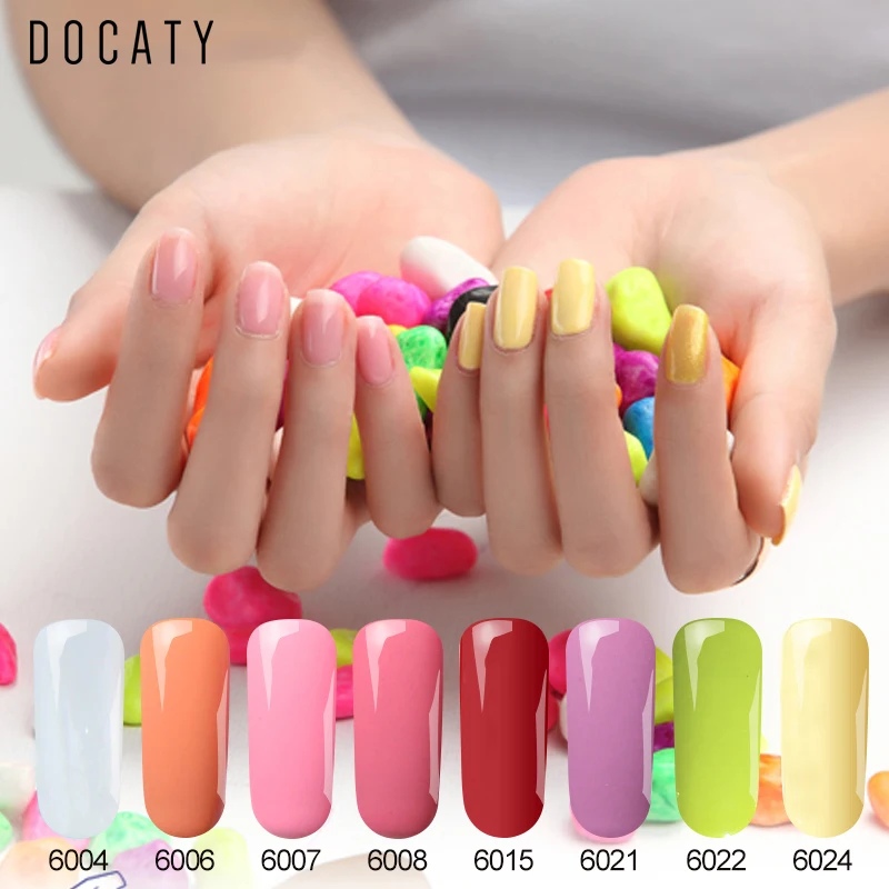 

Docaty Lucky Gel Varnish One Step 3 In 1 UV LED Lamp Fashion Decoration for Nails Soak Off Permanent Enamels Gel Nail Polish