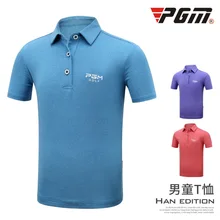 PGM/Одежда для гольфа; Подростковая брендовая футболка; хлопковые топы; Детская летняя одежда с короткими рукавами; Мужская мягкая удобная быстросохнущая одежда;