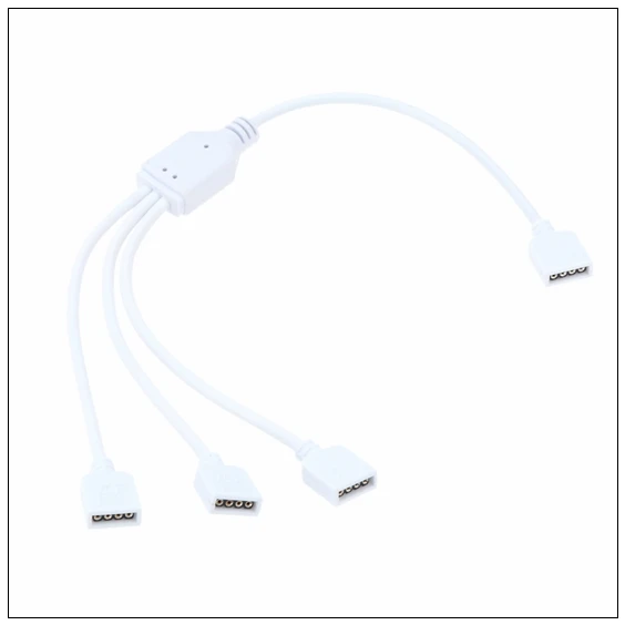 DHL 100 шт./лот 4 PIN RGB светодиодный гибкая полоса 1 до 3 Женский Соединительный кабель с разъемом кабеля разделительный провод для SMD 3528 5050 3014 RGB полосы светильник