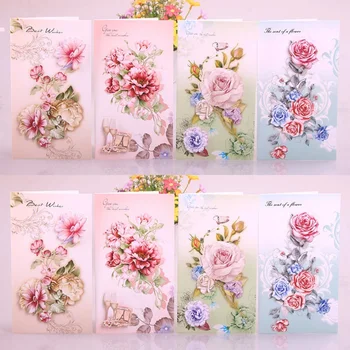 

Three-dimensional Flower Greeting Card Creative Handmade Greeting Card Mother's Day Teacher's Day Party Invitation Greeting Card