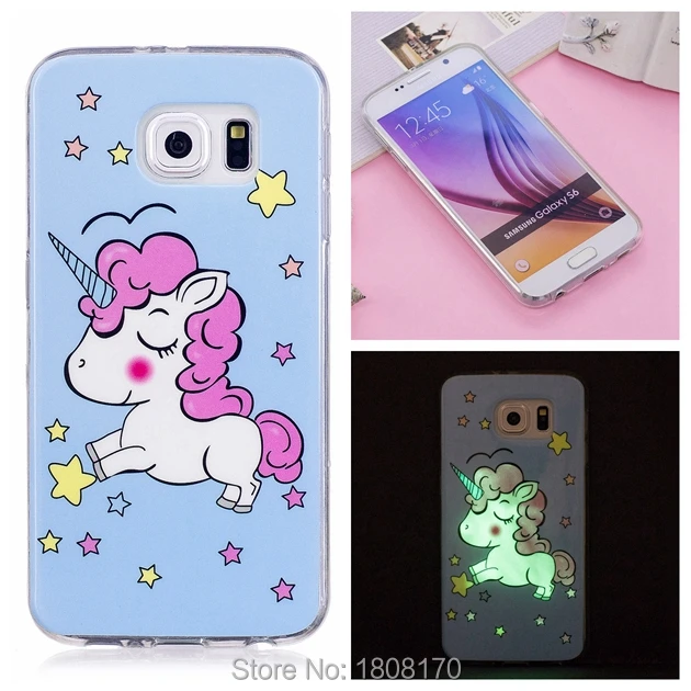 Мягкий чехол из ТПУ C-ku Bling светящийся в темноте для Samsung Galaxy S8 Plus NOTE8 S7 S6 Edge девочек