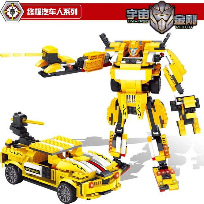 Wholesale 2in1 Robot Build Block with Car DIY Buil...