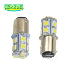 Осуществляем доставку компаниями HK POST 100X S25 1157 BAY15D P21W 13 SMD 5050 светодиодный задних фонарей, фонарей указателей повтора сигнала тормозной фонарь заднего хода 13SMD 13 светодиодный белого и желтого цвета красные, синие 12 V