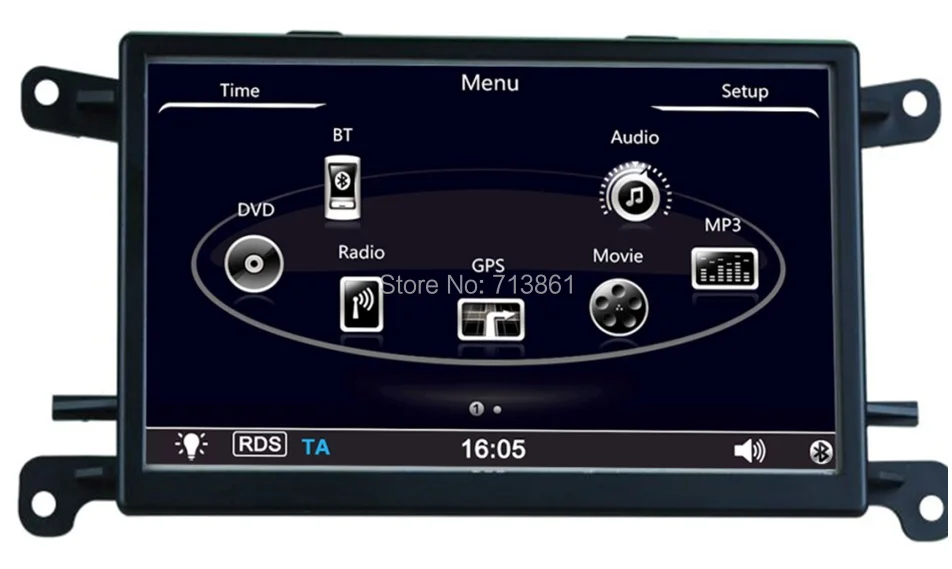 

7 inch android 4.4 Car GPS Navigation fit for Audi A5,Q5,BT,wifi,canbus,keep original cd,support dvr,obd,English,russian