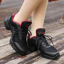 Черный PU Обувь с дышащей сеткой Фитнес современный танец Спортивная обувь джаз Обувь Zapatos de BAILE Latino Mujer ds14-b267 Уличная обувь для фитнеса