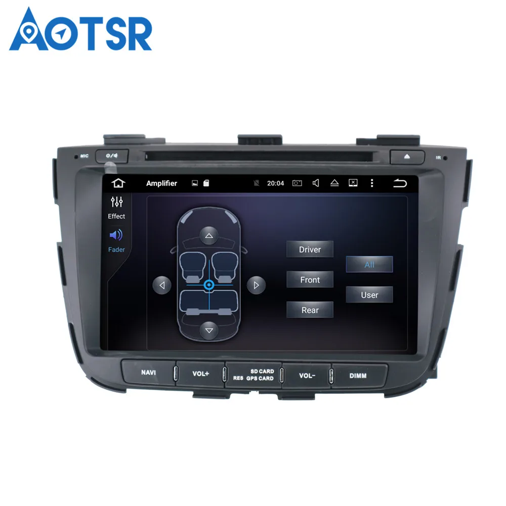Discount Aotsr Android 8.1 GPS navigation Car DVD Player For KIA SORENTO 2012-2015 multimedia radio recorder 2 DIN Bluetooth WiFi 4