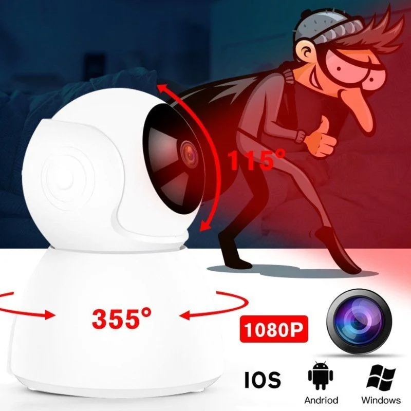 Беспроводная домашняя камера Full HD 1080P 720P ночное видение Wi Fi PK Xiaomi Mijia|Видеокамеры