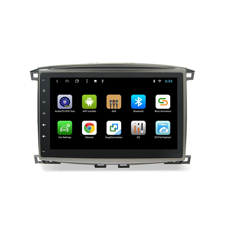 2 Din 10,1 дюймов Android Авто Радио стерео для Toyota Land Cruiser 100/Lexus LX470 2002 2003 Штатная мультимедиа нет dvd-плеер