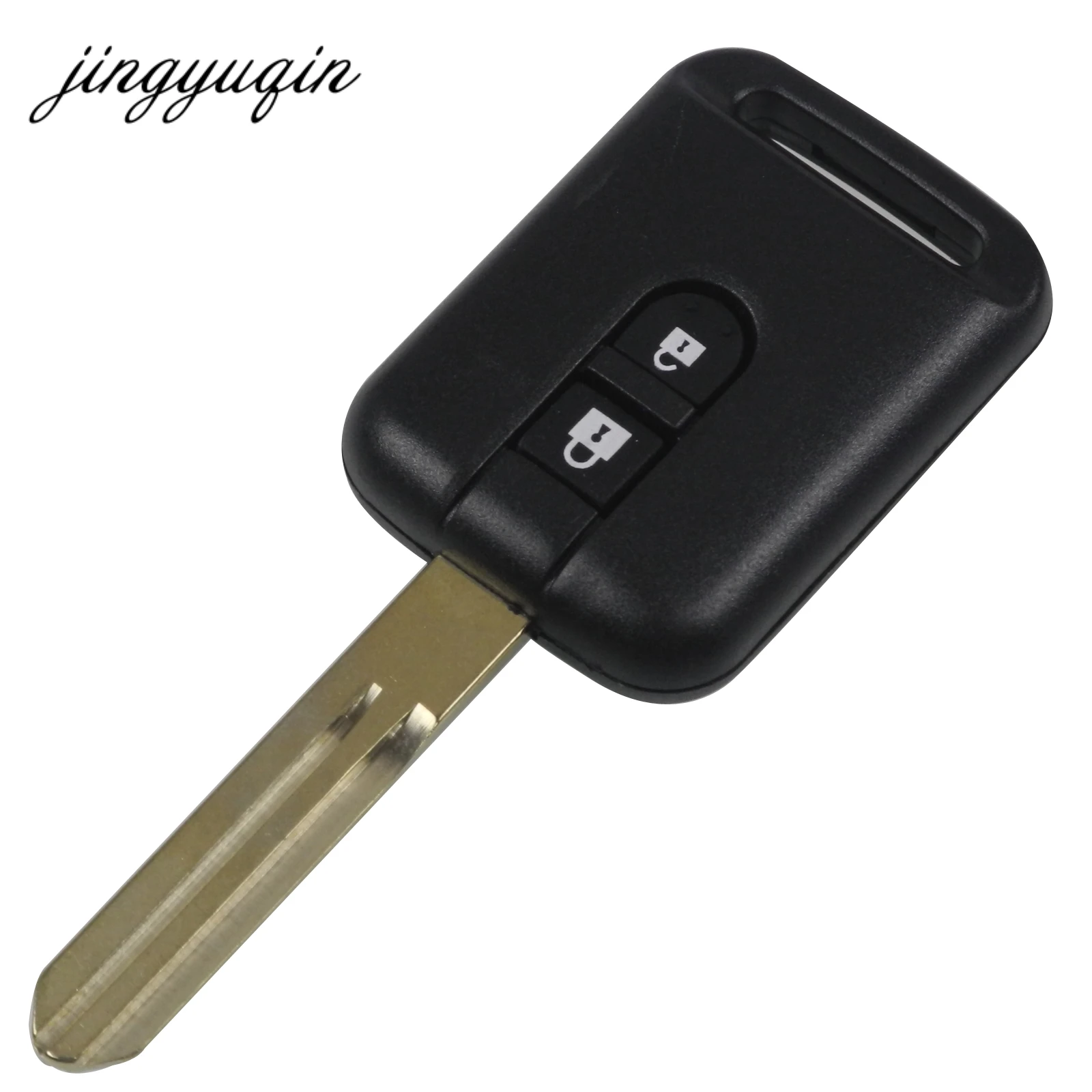 

jingyuqin Remote Key Shell for Nissan Pathfinder Qashqai Nissan Micra Navara Almera Note 05-14 Replacement Case Fob 2 Button
