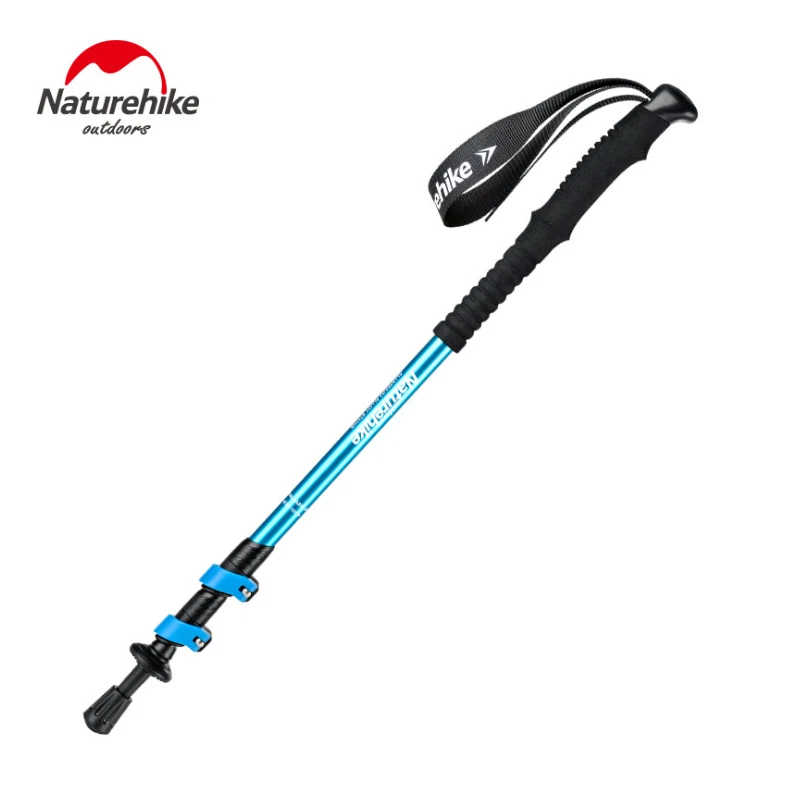 NatureHike ultraligero de espuma EVA mango 3-sección ajustable de aluminio de aleación de bastones de senderismo Trekking Camping