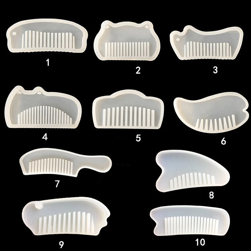 3D Прозрачная силиконовая смола форма гребень формы для эпоксидной смолы для DIY ювелирных изделий Модные ювелирные изделия инструменты