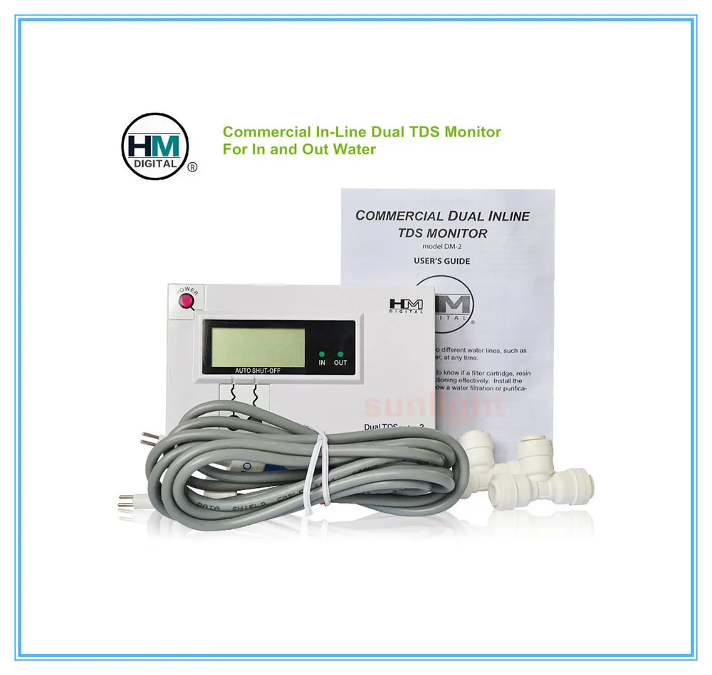 

HM Digital DM-2 Commercial In-Line Dual TDS Monitor can Measure both In-put Water and Out-put Water