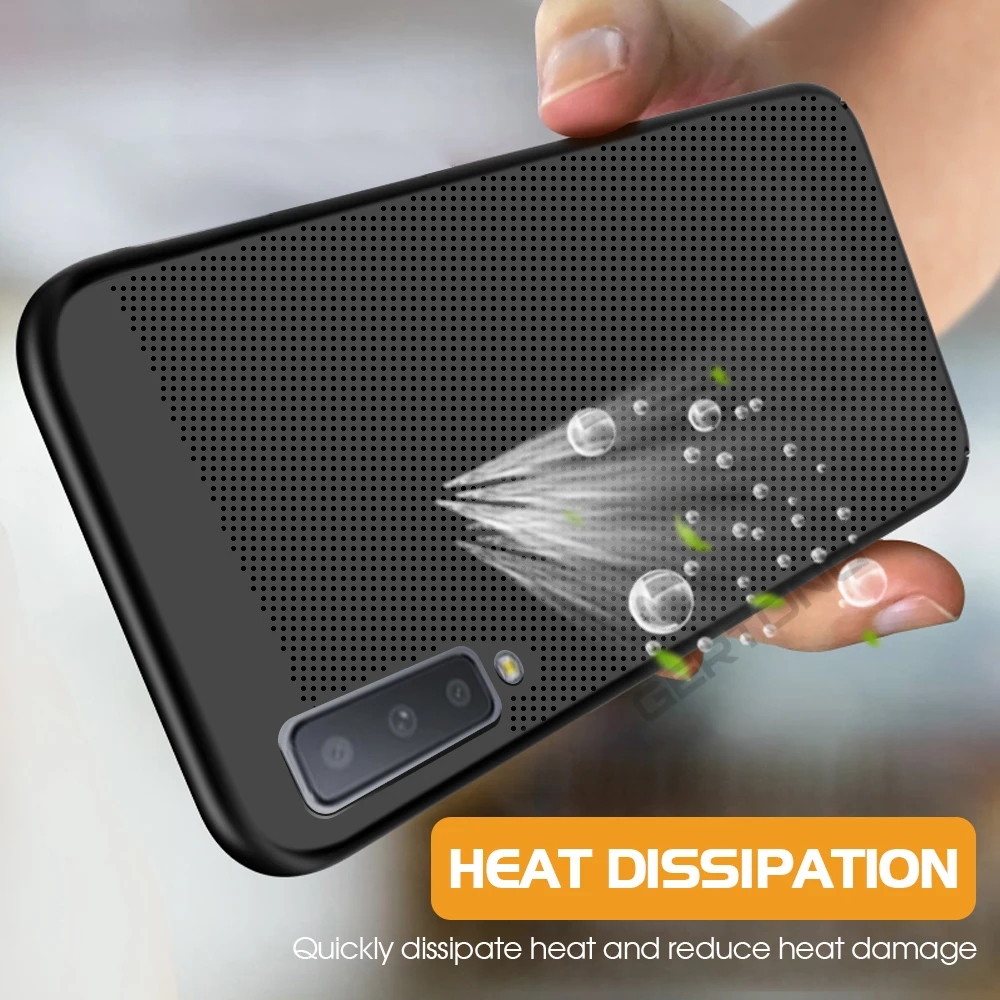 

For Samsung Galaxy A7 2018 S10e S10 S9 S8 Plus Note 9 8 PC Cover Hollow Heat Dissipation Phone Case For Samsung Note 9 Coque