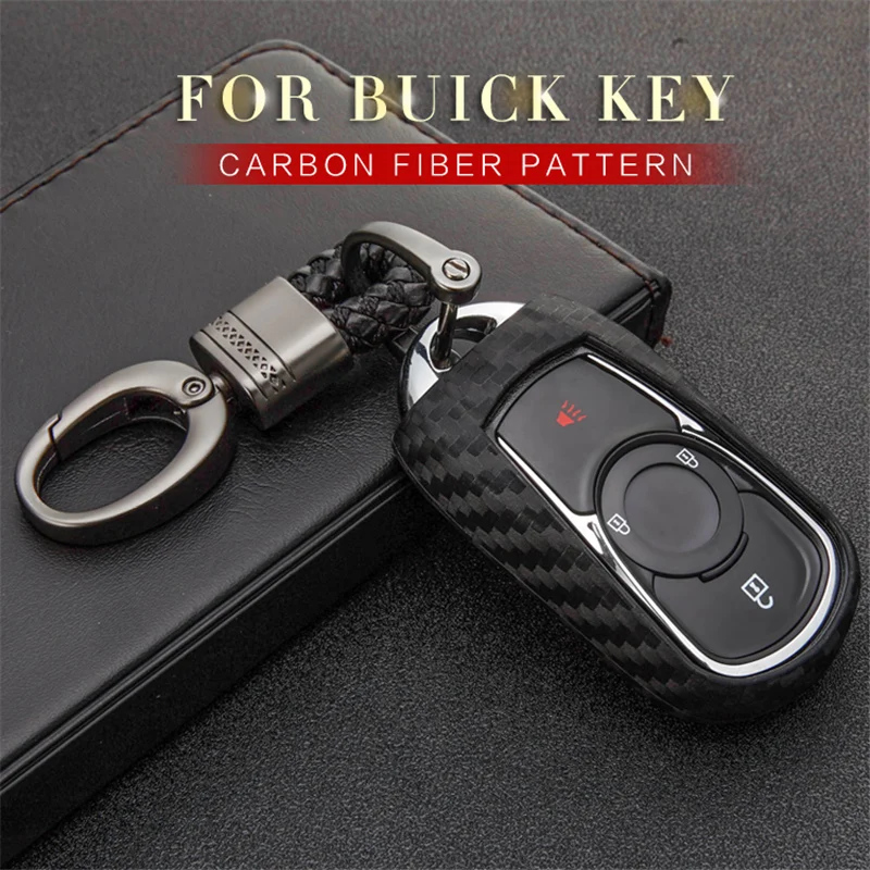 

Car Styling Key Case Cover For Buick Excelle Regal Gl6 Verano 2017 2018 Carbon Fiber Pattern Key ring Shell Auto Accessories