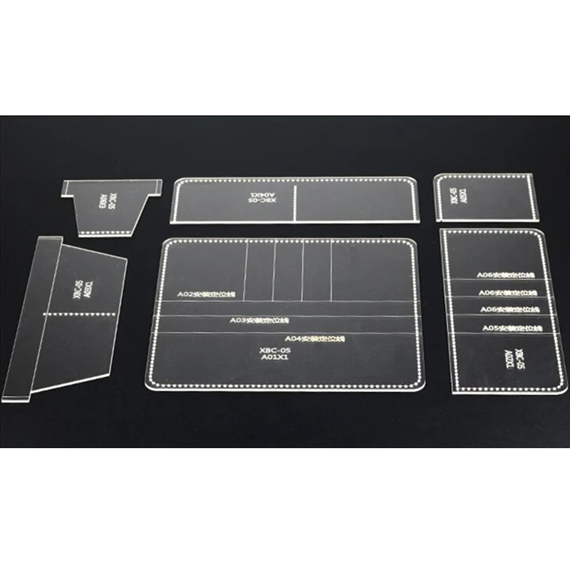 1 комплект Акриловый шаблон длинного кошелька кожа Трафарет Шаблон DIY Кожа ремесло инструменты режущие модели для леди клатч длинный кошелек