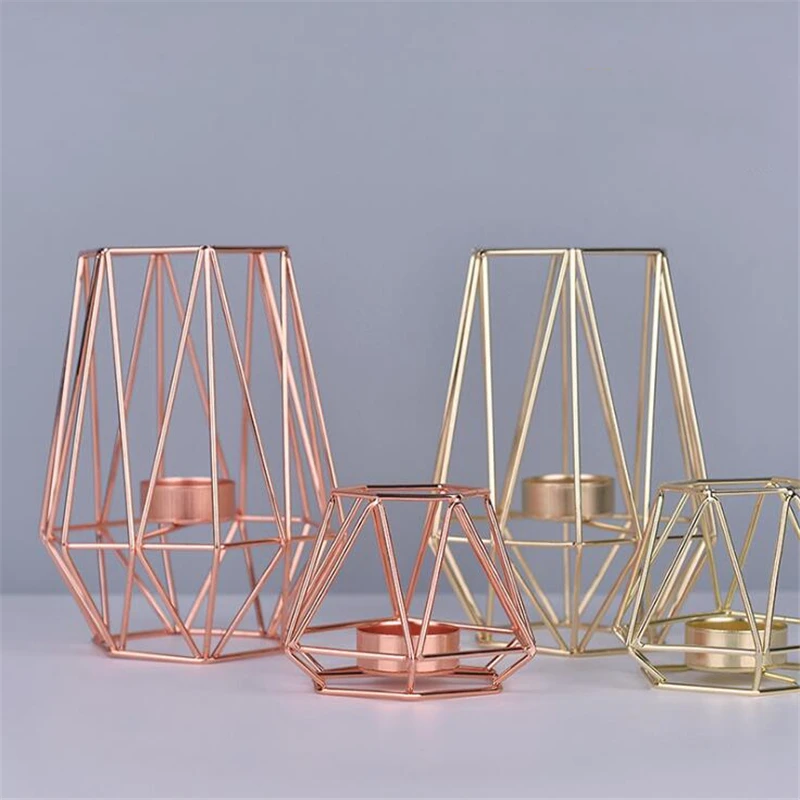 Nordic Style Brief Line Candle Holder Wedding Home Desktop Decor Candlesticks Lover Candlelight Dinner Props Candelabrums | Дом и сад