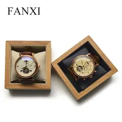 FANX деревянные наручные часы Дисплей Стенд Jewelry браслет подставка под браслеты с микрофиброй подушки детские для ювелирных изделий выставка