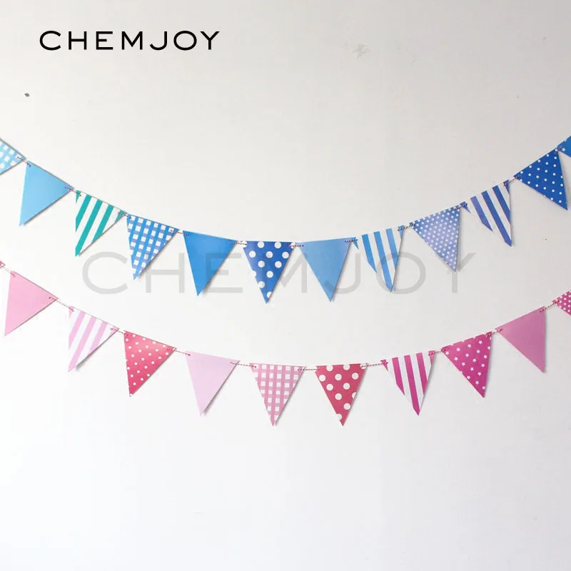 

Baby Shower Banner Birthday Banner for Baby Boy Girl Garland Paper Garland Hanging Bunting Flag Gender Reveal Party Decorations