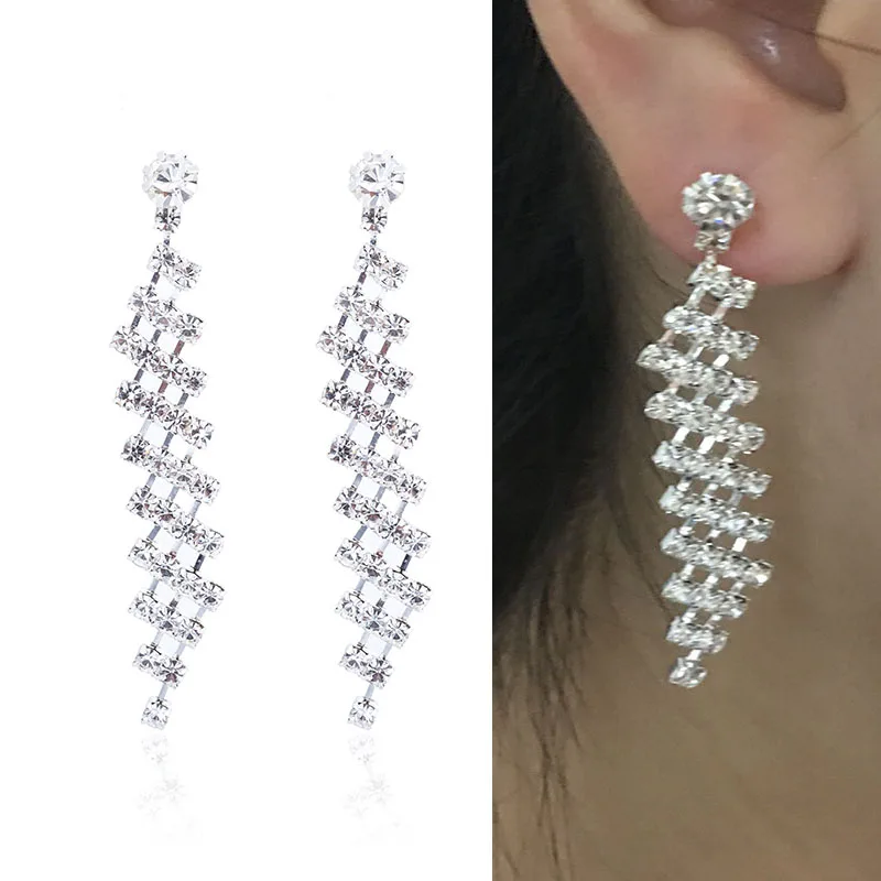 TDQUEEN длинные серьги для свадебной вечеринки ювелирные изделия невесты