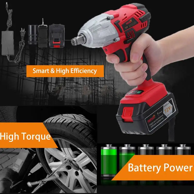 

Cordless Electric Impact Wrench Drill Battery Lithium-ion Brushless Power Tool Special Brushless Electric Wrench Socket Wrench