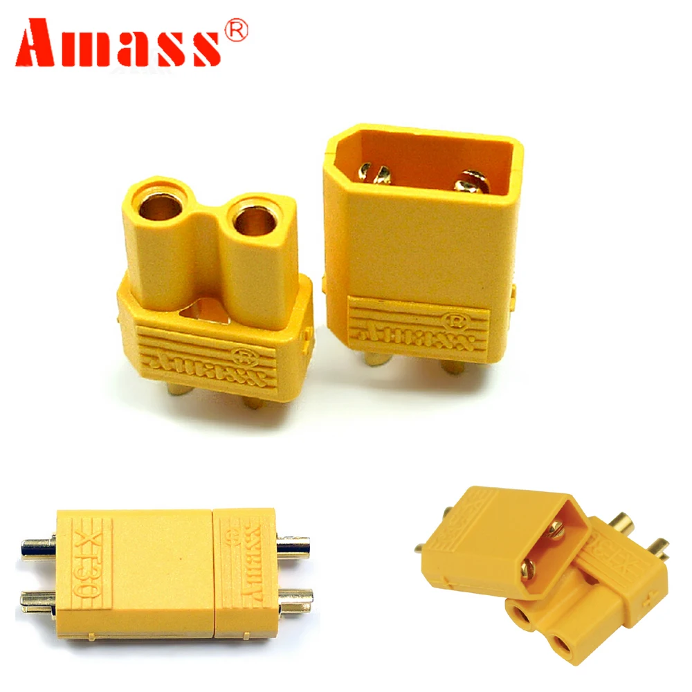 10pcs Amass XT30U Male Female Bullet Connector Plug the Upgrade XT30 For RC FPV Lipo Battery RC Quadcopter (5 Pair) 4