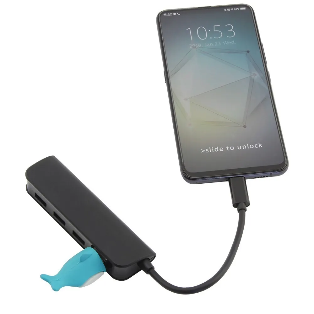 CHUYI USB Type-C HUB 4 port USB 3.0 EU/AU /US/UK HUB DC 5V Type Power Adapter C Splitter For Huawei Xiaomi Laptop Accessories