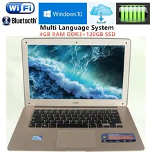 Free DHL 14.1″1920X1080P ultrabook Laptop computer Intel N3520 Quad-core 2.16GHz 4GB RAM+120GB SSD WIFI Win7/10 Laptops notebook