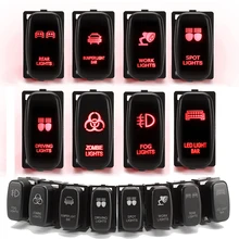 ВКЛ-ВЫКЛ кнопочный переключатель двойной светодиодный светильник однополюсный кнопочный переключатель 12 В 3 А для Mitsubishi для triton Pajero