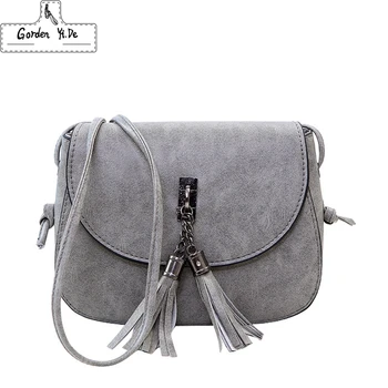 

Vintage small crossbody bags for women 2019 black mini messenger bags tassel fashion female flap shoulder bags
