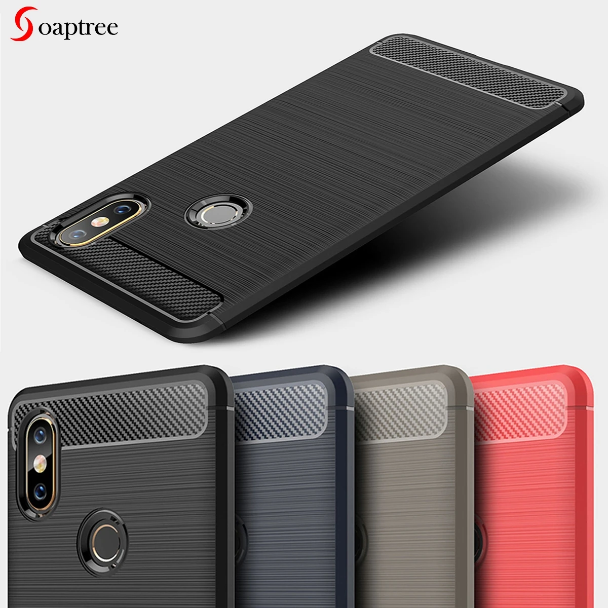 

Soaptree Case For Xiaomi Mi 8 Lite Case Silicon Anti-knock Cover For Xiaomi Mi 8 SE Protective Cover Carbon Fiber Phone Shell