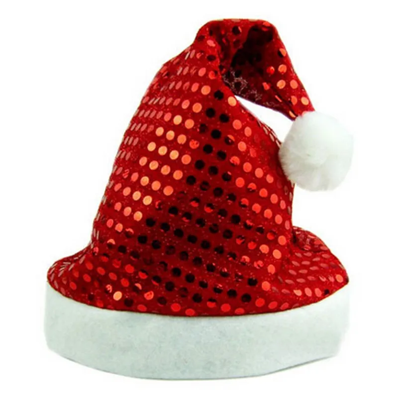 Deluxe Sequin Santa Hat Outfit Accessory for Christmas Nativity Fancy Dress G2T8 