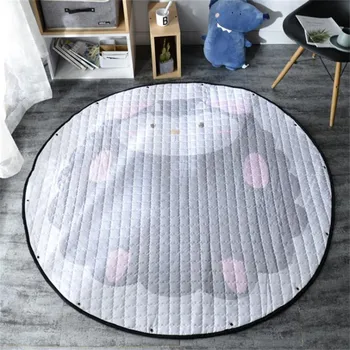 

150*0.8 cm Hot Selling Round Home Decoration Storage Blanket Crawl Cushion Cotton Cartoon Children Game Toys